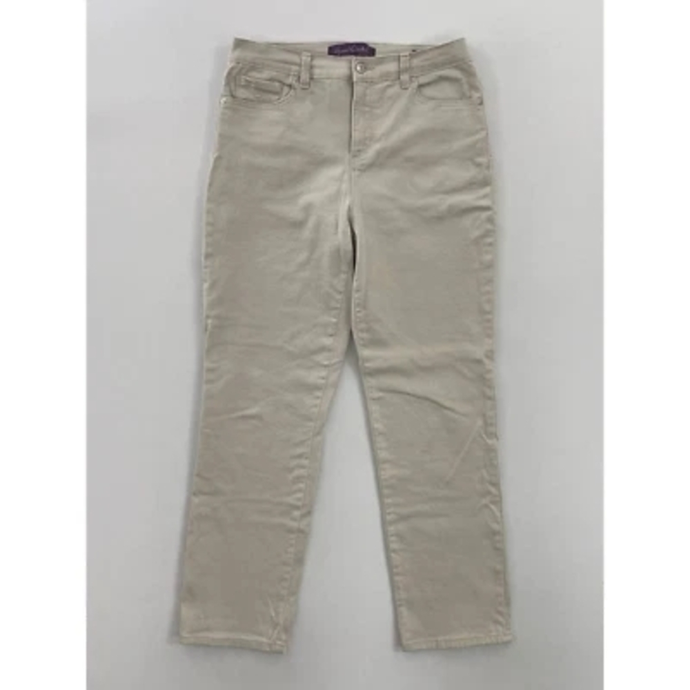 Women's Straight Leg Beige Jeans